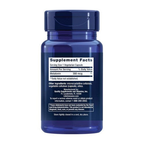 Life Extension, Melatonin, 300 mcg, 100 Vcaps Life Extension