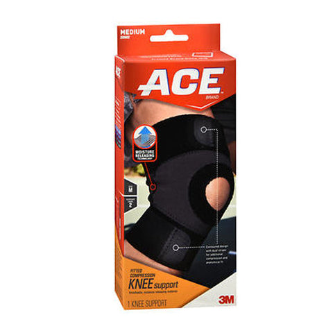 Ace, Fitted Compression Knee Support Medium, 1 Each Ace