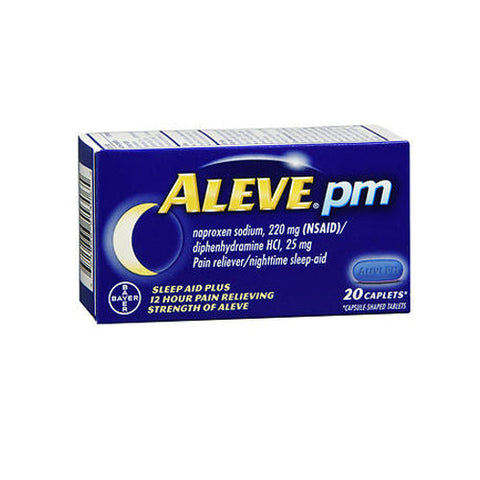 Aleve, Pm Pain Reliever & Nighttime Sleep-Aid, 20 Caplets Aleve