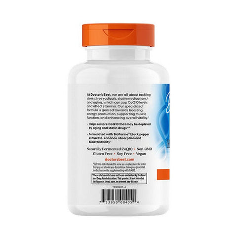 Doctors Best, High Absorption COQ10 with Bioperine, 100 mg, 360 Veggie Caps Doctors Best