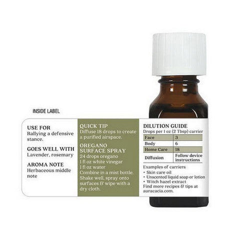 Aura Cacia, Essential Oil, Oregano .50 Oz Aura Cacia