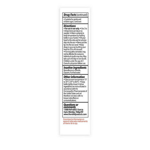 The Relief Products, Ring Relief Homeopathic Ear Drops, 0.33 oz The Relief Products