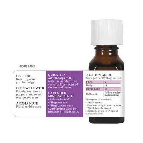 Aura Cacia, Pure Essential Oil Lavender, 0.5 Oz
