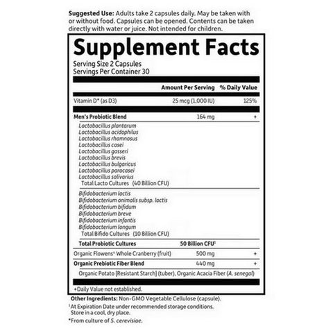 Garden of Life, Dr. Formulated Probiotics Prostate Plus, 60 Caps Garden of Life