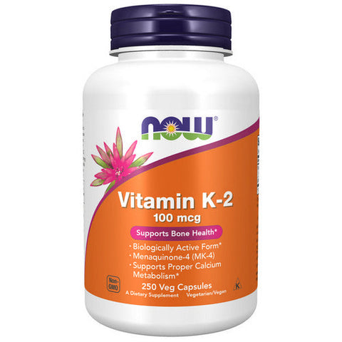 Now Foods, Vitamin K-2, 100 mcg, 250 Veg Caps