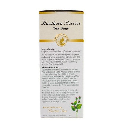 Celebration Herbals, Organic Hawthorn Berries Tea, 24 Bags Celebration Herbals