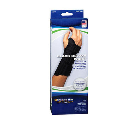 Sport Aid, Black Deluxe Wrist Small Left, 1 Each Sport Aid