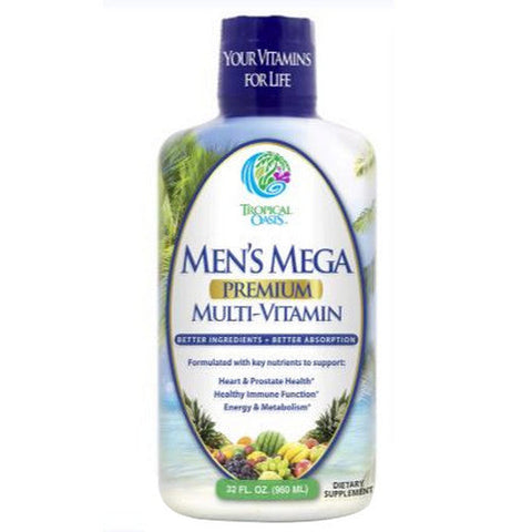 Tropical Oasis, Men's Mega Premium Multivitamin, 32 Oz Tropical Oasis