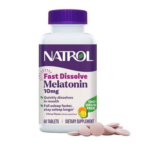 Natrol, Fast Dissolve Melatonin Citrus Punch, 10 Mg, 60 Tabs Natrol