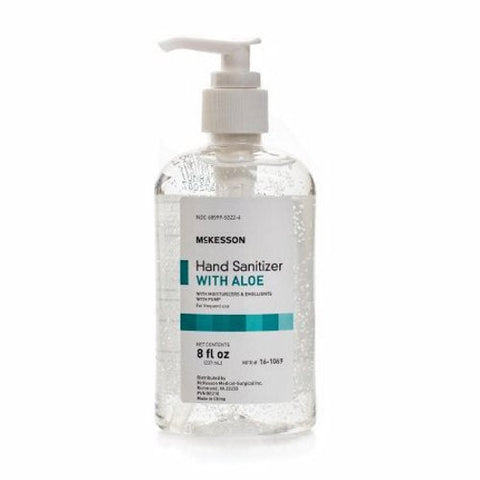 McKesson, Hand Sanitizer with Aloe McKesson 8 oz. Ethyl Alcohol Gel Pump Bottle, Count of 24 McKesson