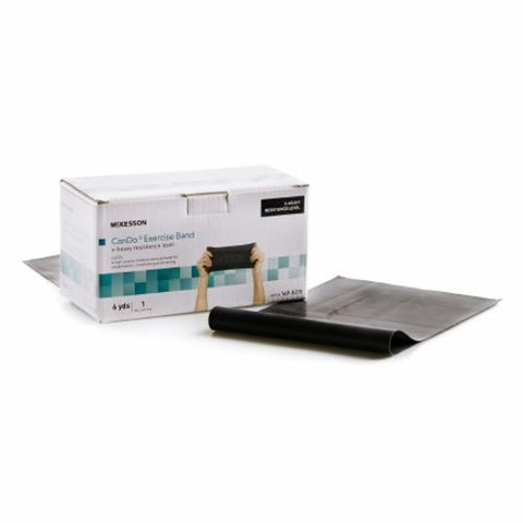 McKesson, Exercise Resistance Band McKesson Black 6 Yard X-Heavy Resistance, 5 Inch x 6 Yard McKesson