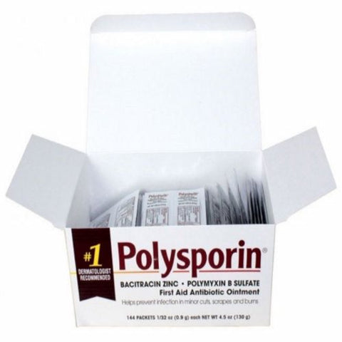 Polysporin, First Aid Antibiotic Polysporin  Ointment 144 per Box Individual Packet, 0.9 Grams, Box Of 144 Polysporin