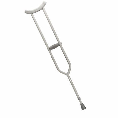 Drive Medical, Bariatric Underarm Crutches drive Steel Frame Tall Adult 500 lbs. Weight Capacity Push Button Adjust, 1 Pair Drive Medical