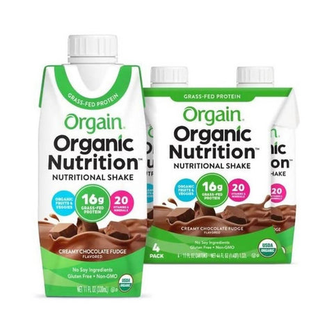Organic Nutritional Shake Creamy Chocolate Fudge Flavor Liquid Oral Supplement Case Of 3 by Orgain
