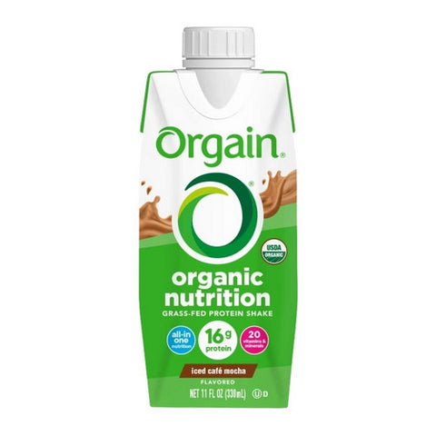 Oral Supplement Orgain  Organic Nutritional Shake Iced Café Mocha Flavor 14 oz. Container Carton Rea Count of 12 by Orgain