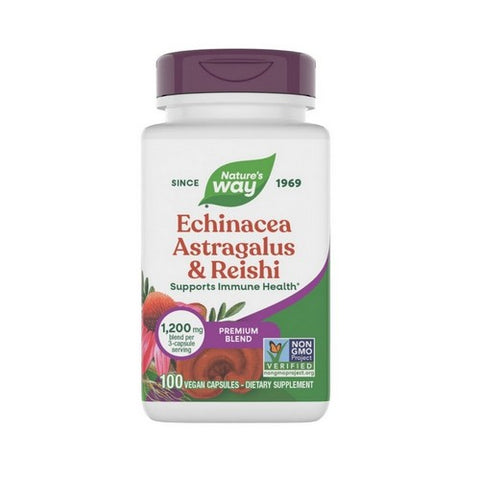 Echinacea Astragalus And Reishi Premium Blend 100 Caps by Nature's Way