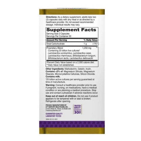 21st Century, Probiotic Advanced, 60 Caps 21st Century