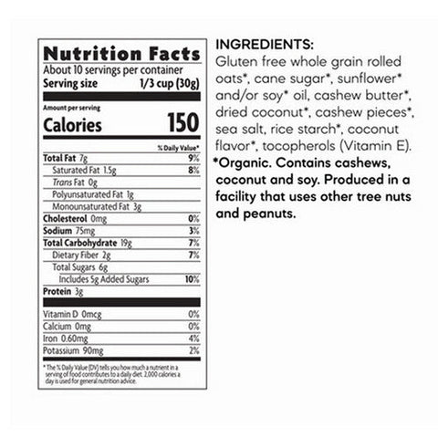Natures Path, Organic Coconut And Cashew Butter, 11 Oz(Case Of 8) Natures Path