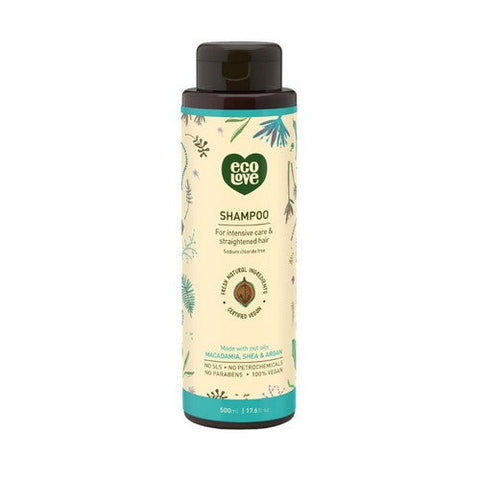 Eco Love, Shampoo For Intensive Care And Straightened Hair Macadamia Shea & Argan, 1 17.6 Oz Eco Love