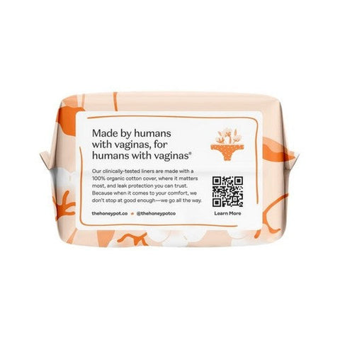 The Honey Pot, 100% Organic Cotton Cover Cooling Herbal Infusion Liners, 30 Count The Honey Pot