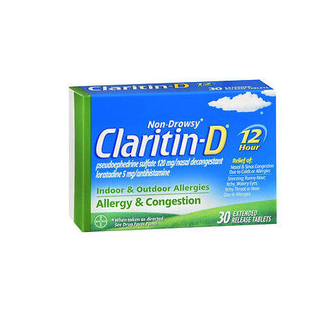 Claritin, 12 Hour Allergy and Congestion, 30 Tabs Claritin