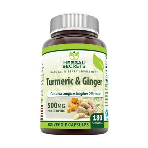 Amazing Nutrition, Herbal Secrets Turmeric & Ginger, 500 mg, 180 VegCaps Amazing Nutrition
