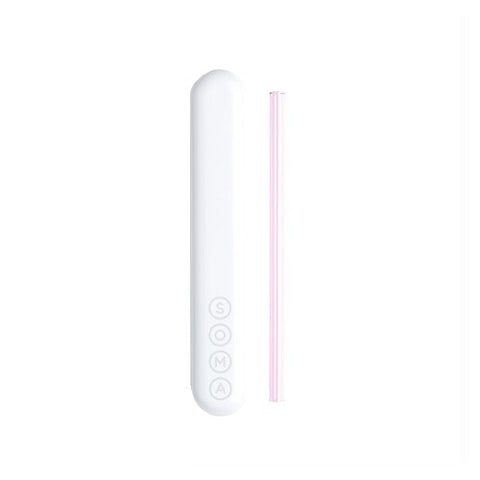 Soma, Glass Straw Blush, 8 Inchs, 1 Count Soma