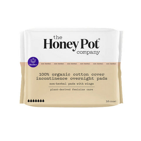 The Honey Pot, Organic Incontinence Night Pads, 16 Count The Honey Pot