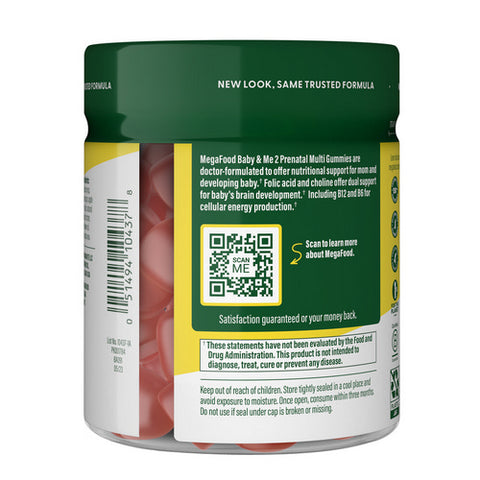 MegaFood, Baby And Me 2 Prenatal Multi Gummies, 60 Count MegaFood