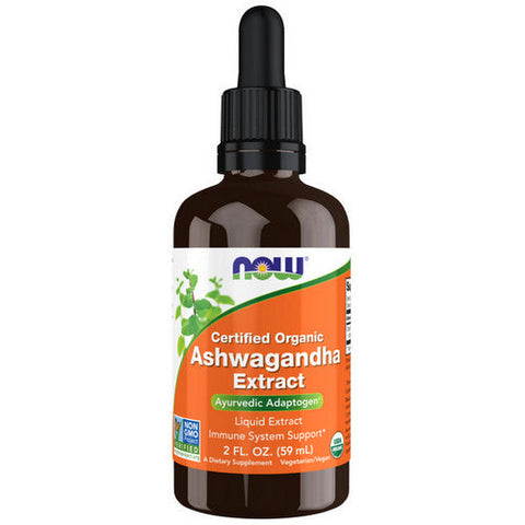 Now Foods, Organic Ashwagandha Liquid Extract, 2 Oz Now Foods