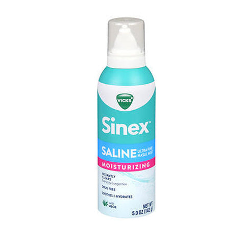 Vicks, Sinex Saline Ultra Fine Nasal Mist Moisturizing with Aloe, 5 Oz Vicks