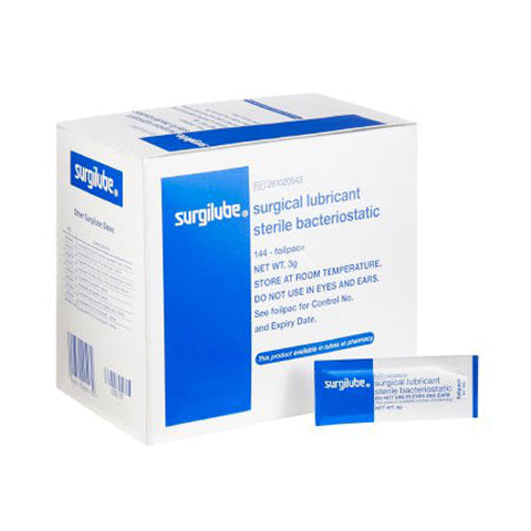 Surgilube, Lubricating Jelly 3 Gram Individual Packet, 3 Grams, Box Of 144 Surgilube