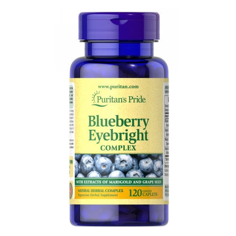 Puritan's Pride, Blueberry Eyebright Complex, 120 Caplets Puritan's Pride
