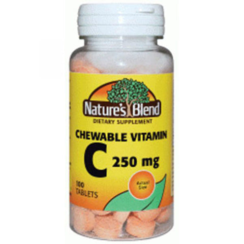 Nature's Blend, Vitamin C Orange Chewable, 250 Mg, 100 Tabs Nature's Blend