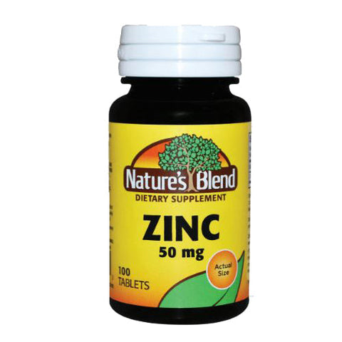 Nature's Blend, Zinc Gluconate, 50 mg, 100 Tabs Nature's Blend