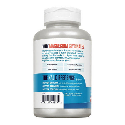 Kal, High Absorption Magnesium Glycinate, 90 Softgels Kal
