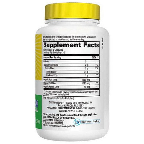 Renew Life, Adult Daily Digestive Prebiotic Fiber, 150 Capsules Renew Life