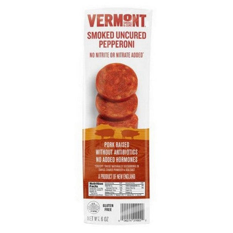 Vermont Smoke, Uncured Smoked Pepperoni, 6 Oz Vermont Smoke