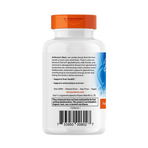 Doctors Best, Glutathione + Milk Thistle, 60 Veggie Caps