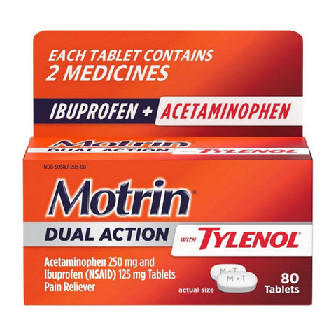 Dual Action With Tylenol 80 Tablets by Motrin