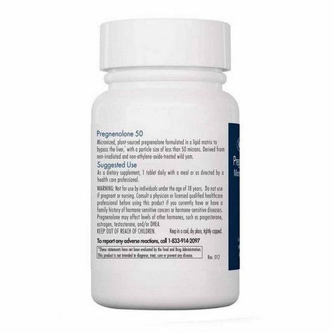 Nutricology/ Allergy Research Group, Pregnenolone Micronized, 50 Mg, 60 Tabs Nutricology/ Allergy Research Group