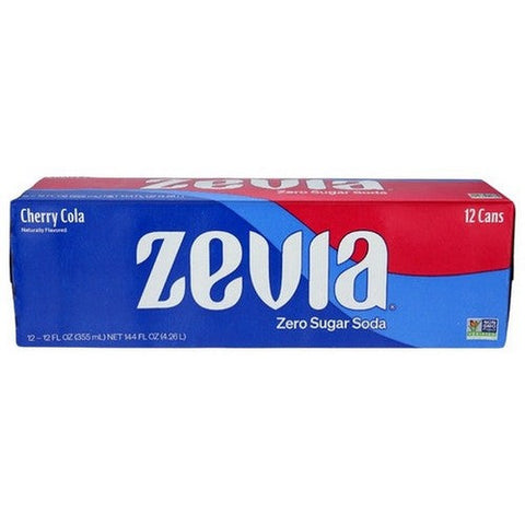 Zevia, Cherry Cola Zero Calorie Soda, 144 Oz (Case Of 2) Zevia