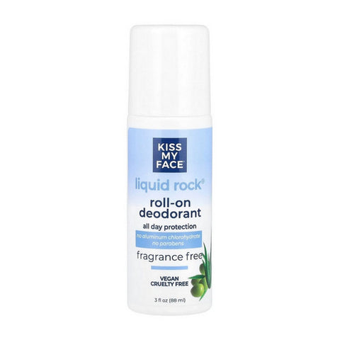 Kiss My Face, Liquid Rock Roll-On Deodorant Fragrance Free, 3 Oz Kiss My Face