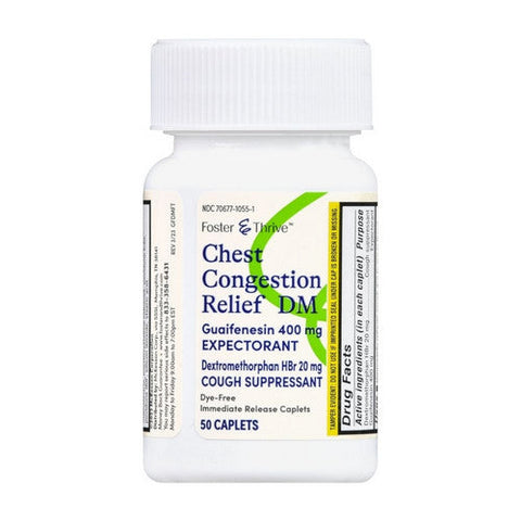Foster And Thrive, Chest Congestion Relief Dm Guaifenesin, 400 Mg, 50 Caps Foster And Thrive