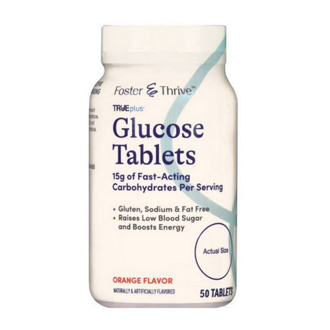 Foster And Thrive, Trueplus Glucose Tablets Orange, 50 Count Foster And Thrive
