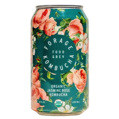 Forage Kombucha, Kombucha Jasmine Rose Organic, 12 Oz (Case Of 12) Forage Kombucha