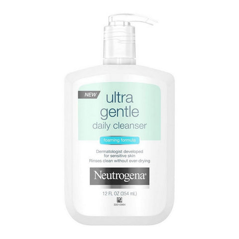Ultra Gentle Daily Face Wash For Sensitive Skin Foaming Facial Cleanser 12 Oz (Case Of 3) by Neutrogena