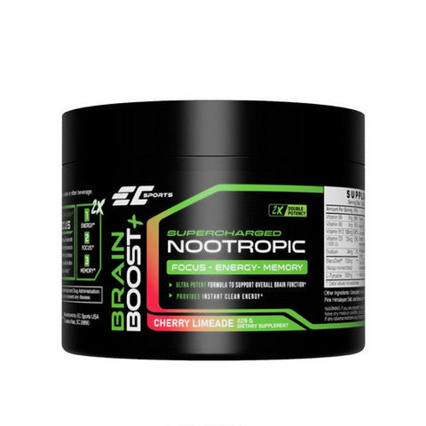 EC Sports, Brain Boost 2X NooTropic Powder Cherry Limeade, 229 Grams