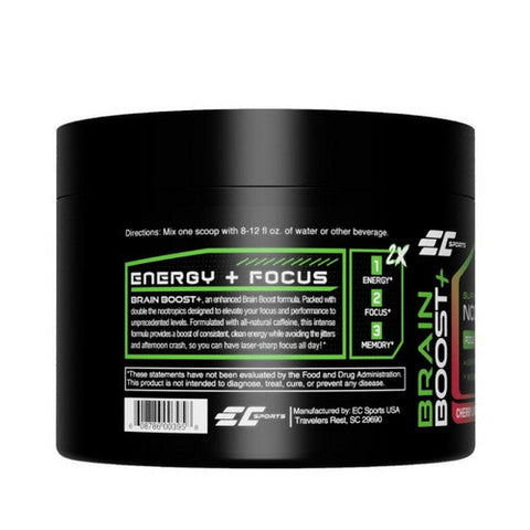 EC Sports, Brain Boost 2X NooTropic Powder Cherry Limeade, 229 Grams