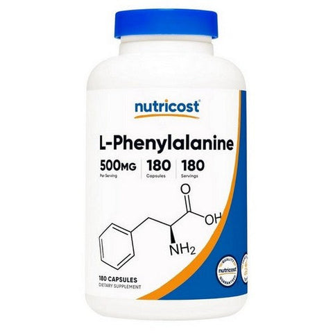Nutricost, L-Phenylalanine Capsules, 500 Mg, 180 Count Nutricost